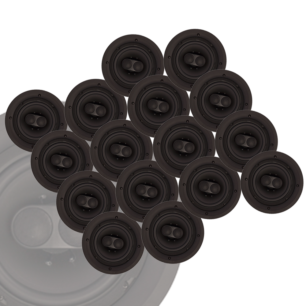 6.5" Dual Input In-Wall Speaker Master Pack (16 Units)